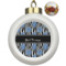 Custom Design - Ceramic Christmas Ornament - Poinsettias (Front View)