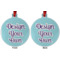 Custom Design - Metal Ball Ornament - Front and Back