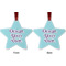 Custom Design - Metal Star Ornament - Front and Back