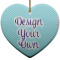 Custom Design - Ceramic Flat Ornament - Heart (Front)