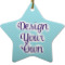 Custom Design - Ceramic Flat Ornament - Star (Front)