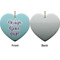 Custom Design - Ceramic Flat Ornament - Heart Front & Back (APPROVAL)