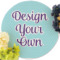 Custom Design - Round Linen Placemats - Front (w flowers)