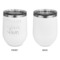 Custom Design - Stainless Wine Tumblers - White - Single Sided - Approval