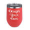 Custom Design - Stainless Wine Tumblers - Coral - Double Sided - Front