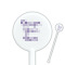 Custom Design - White Plastic 5.5" Stir Stick - Round - Closeup