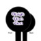 Custom Design - Black Plastic 6" Food Pick - Round - Single Sided - Front & Back