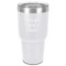 Custom Design - 30 oz Stainless Steel Ringneck Tumbler - White - Front