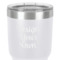 Custom Design - 30 oz Stainless Steel Ringneck Tumbler - White - Close Up