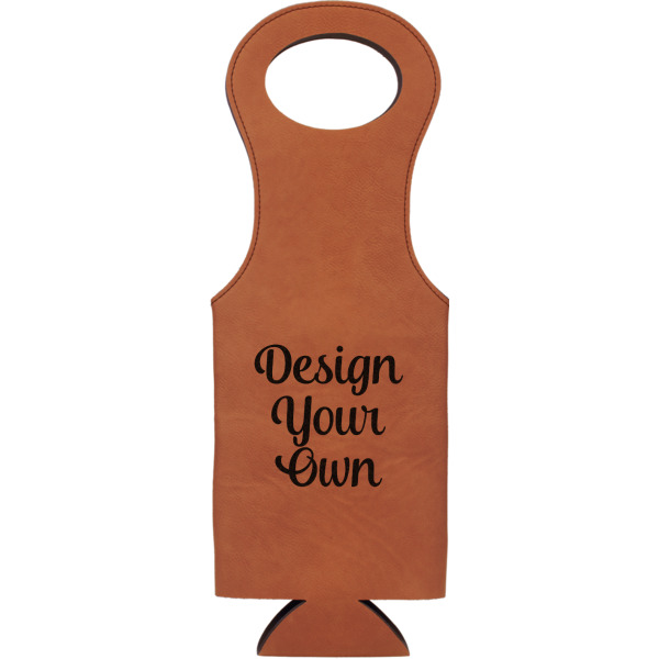 Custom Design Your Own Leatherette Wine Tote