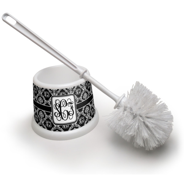 Custom Monogrammed Damask Toilet Brush (Personalized)