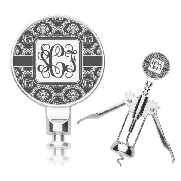 Custom Monogrammed Damask Corkscrew (Personalized)