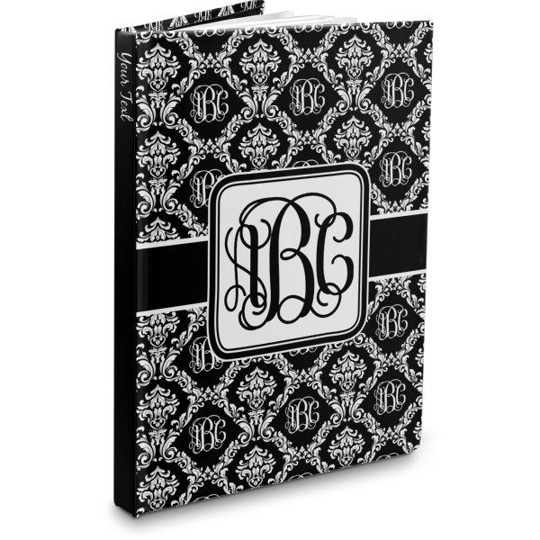 Custom Monogrammed Damask Hardbound Journal (Personalized)