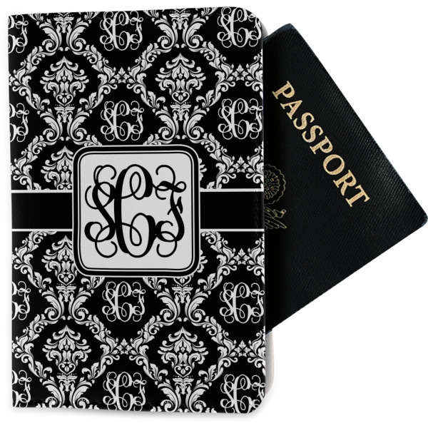 Custom Monogrammed Damask Passport Holder - Fabric (Personalized)