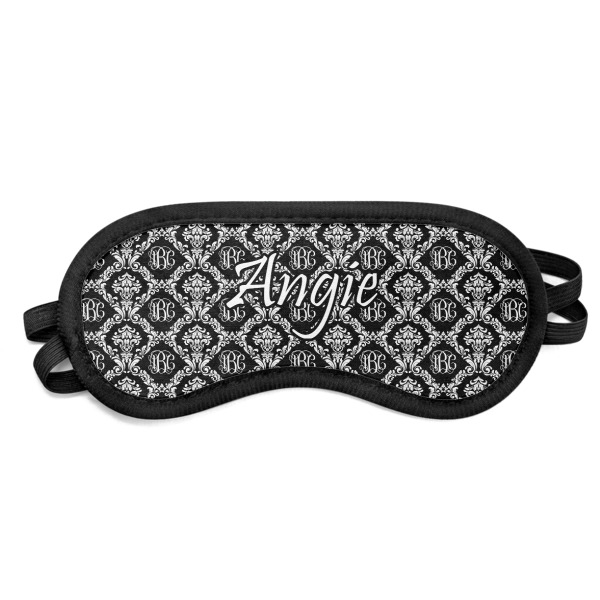 Custom Monogrammed Damask Sleeping Eye Mask