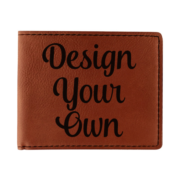 Custom Design Your Own Leatherette Bifold Wallet - Single-Sided