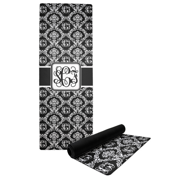 Custom Monogrammed Damask Yoga Mat (Personalized)