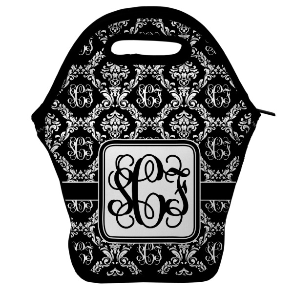 Custom Monogrammed Damask Lunch Bag