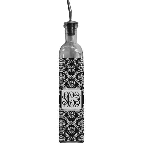 Custom Monogrammed Damask Oil Dispenser Bottle (Personalized)