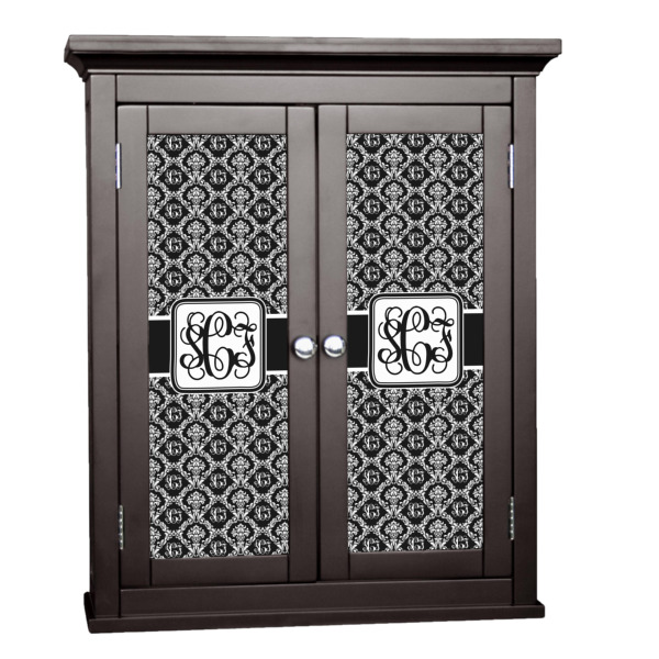 Custom Monogrammed Damask Cabinet Decal - Small (Personalized)