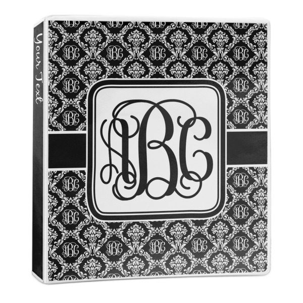 Custom Monogrammed Damask 3-Ring Binder - 1 inch (Personalized)