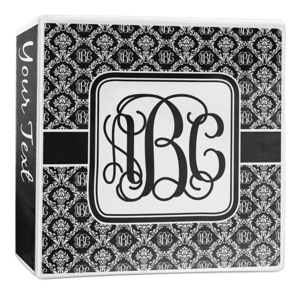 Custom Monogrammed Damask 3-Ring Binder - 2 inch (Personalized)