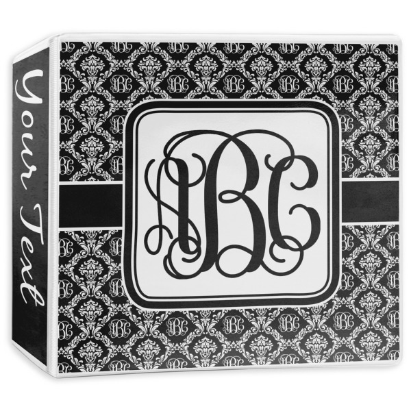 Custom Monogrammed Damask 3-Ring Binder - 3 inch (Personalized)