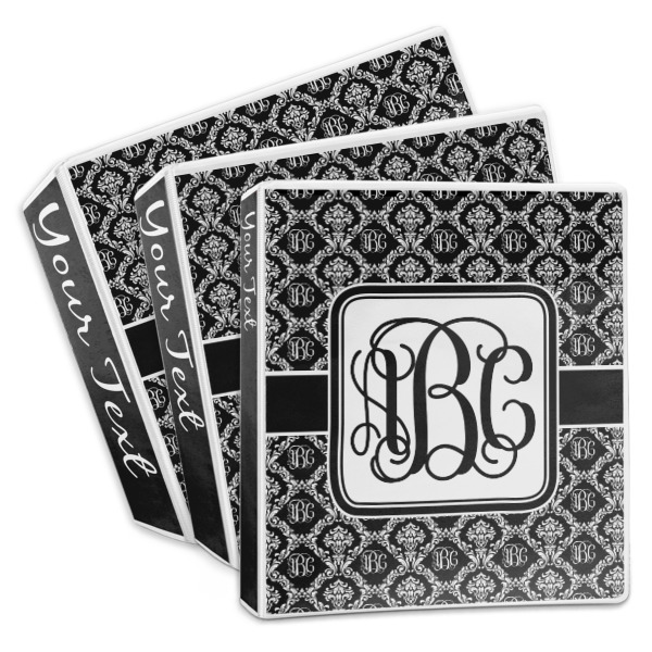 Custom Monogrammed Damask 3-Ring Binder (Personalized)