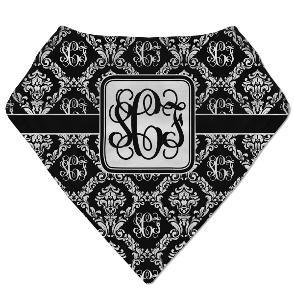 Custom Monogrammed Damask Bandana Bib