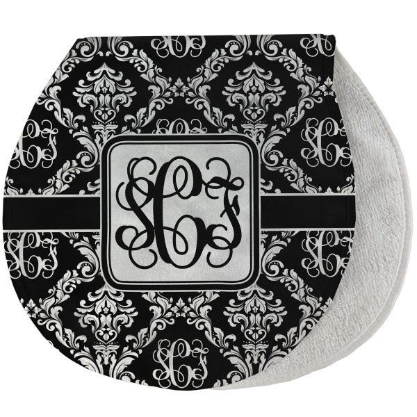 Custom Monogrammed Damask Burp Pad - Velour