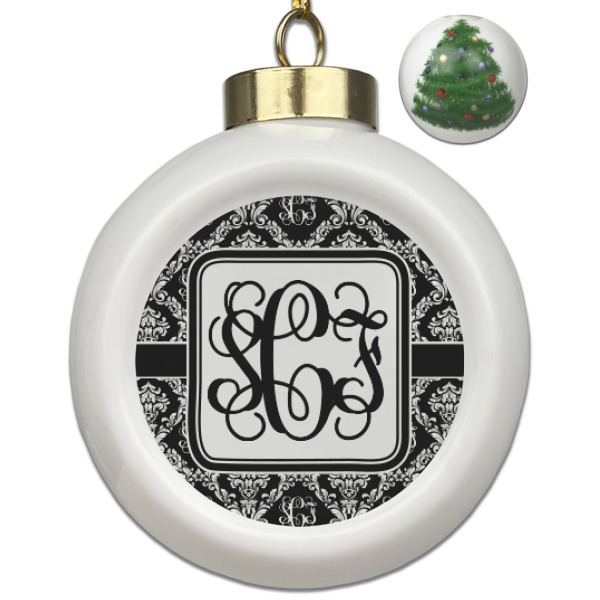 Custom Design Your Own Ceramic Ball Ornament - Christmas Tree