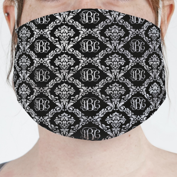 Custom Monogrammed Damask Face Mask Cover (Personalized)