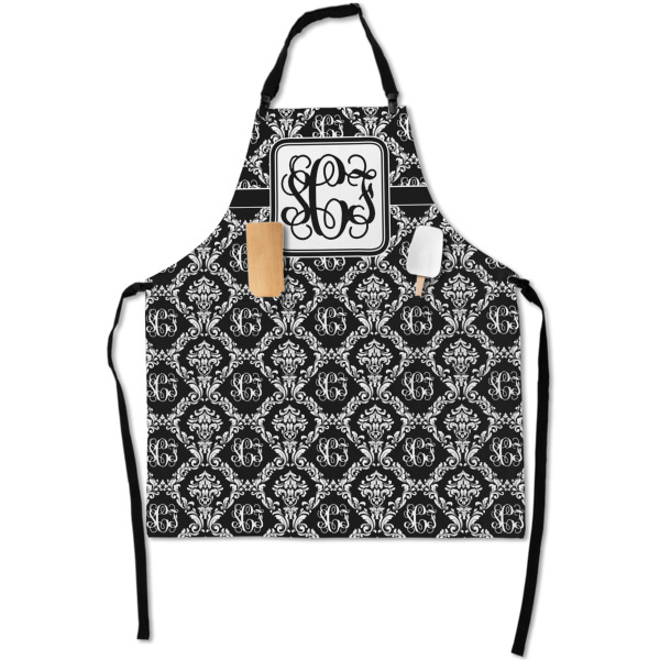 Custom Monogrammed Damask Apron With Pockets