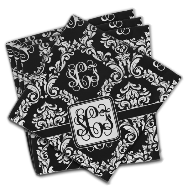 Custom Monogrammed Damask Cloth Napkins (Set of 4) (Personalized)