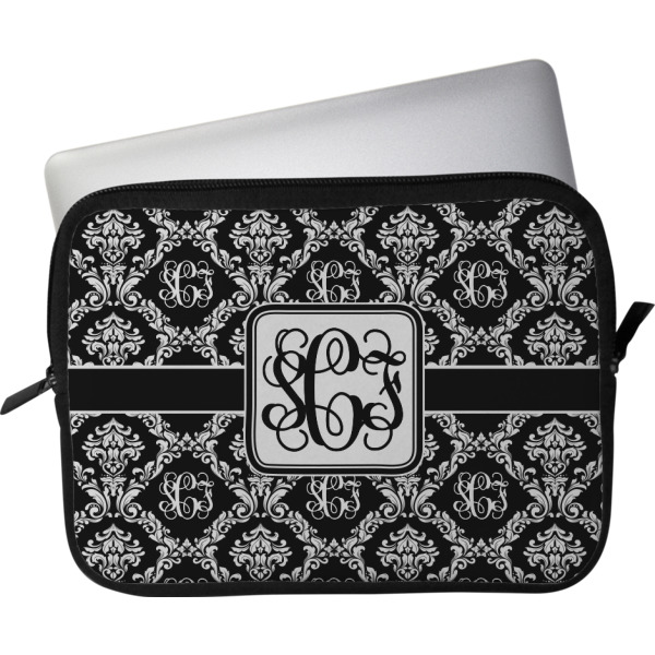 Custom Monogrammed Damask Laptop Sleeve / Case - 15" (Personalized)