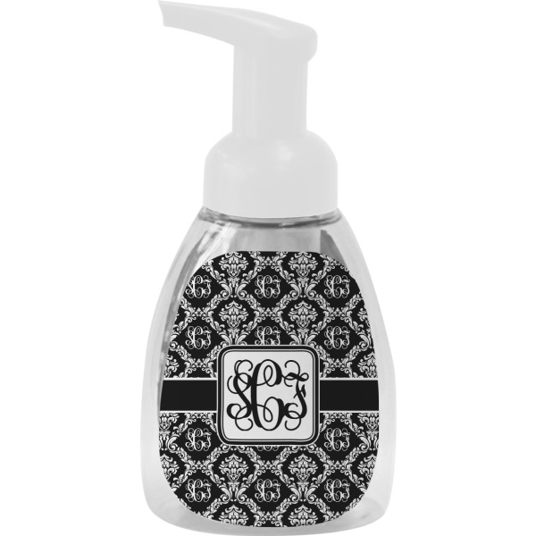 Custom Monogrammed Damask Foam Soap Bottle