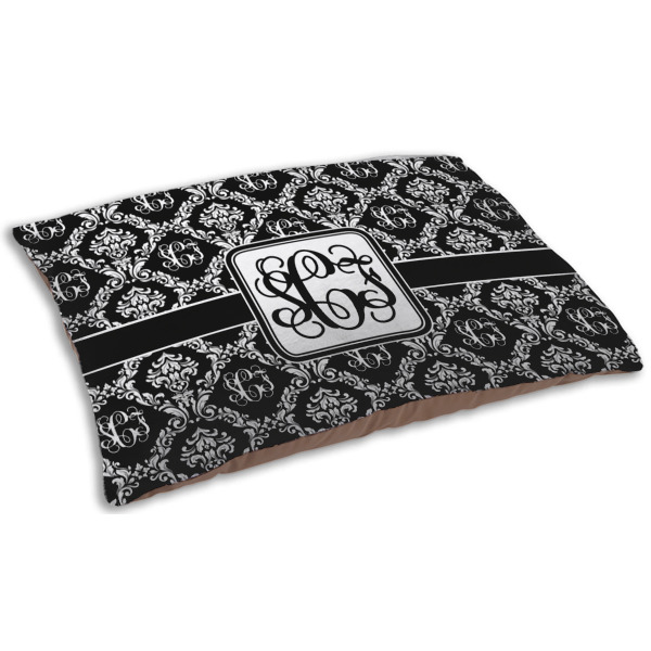 Custom Monogrammed Damask Dog Bed - Small