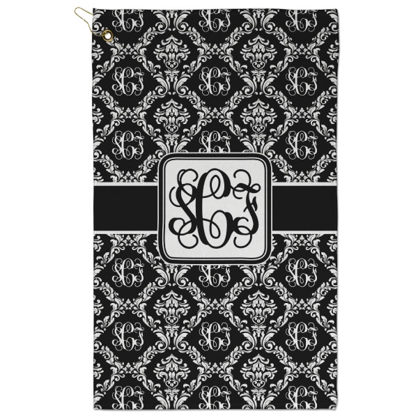 Custom Monogrammed Damask Golf Towel - Poly-Cotton Blend