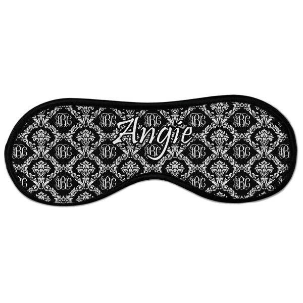 Custom Monogrammed Damask Sleeping Eye Masks - Large