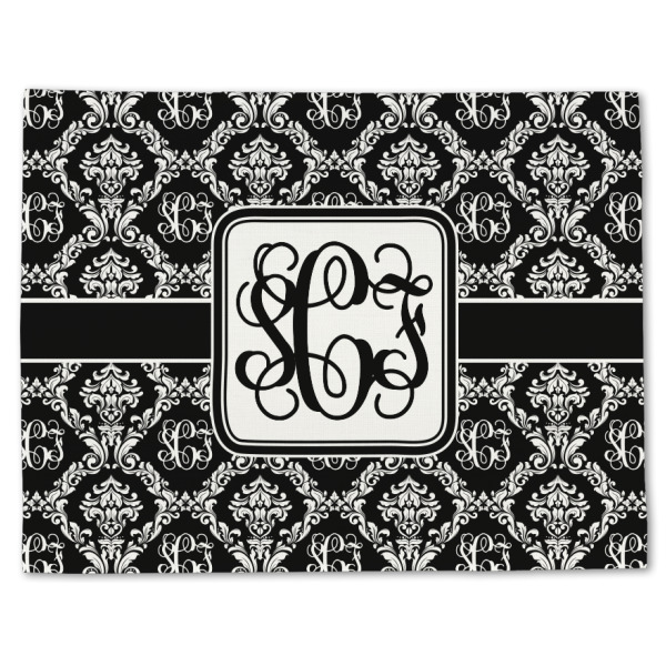 Custom Monogrammed Damask Single-Sided Linen Placemat - Single