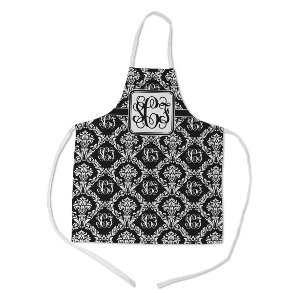 Custom Monogrammed Damask Kid's Apron - Medium