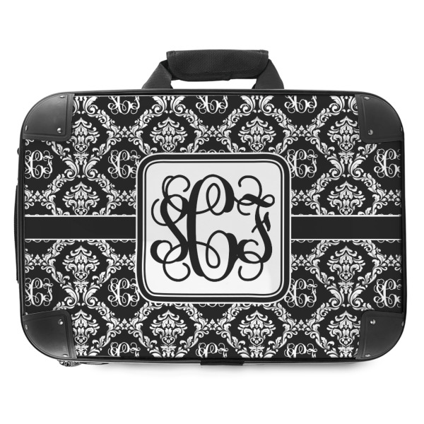 Custom Monogrammed Damask Hard Shell Briefcase - 18"