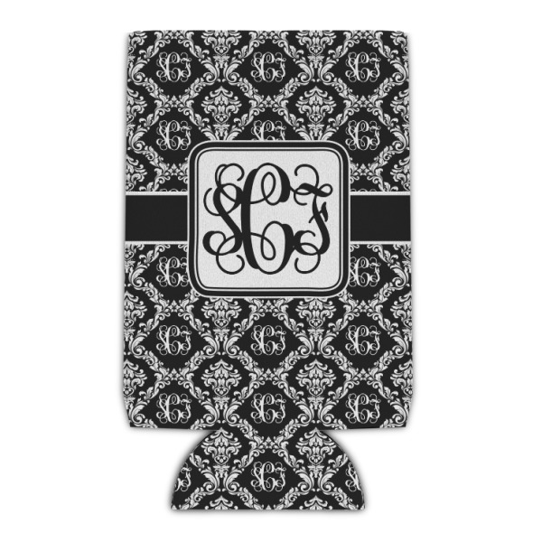 Custom Monogrammed Damask Can Cooler