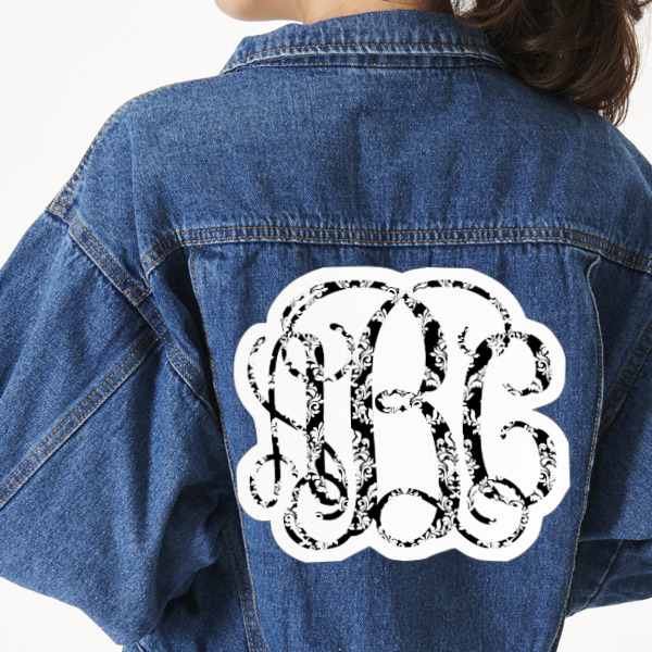 Custom Monogrammed Damask Twill Iron On Patch - Custom Shape - 3XL