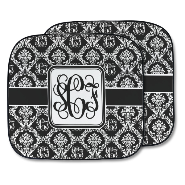 Custom Monogrammed Damask Car Sun Shade - Two Piece