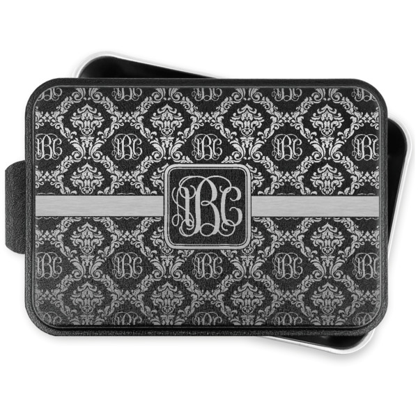 Custom Monogrammed Damask Aluminum Baking Pan with Lid