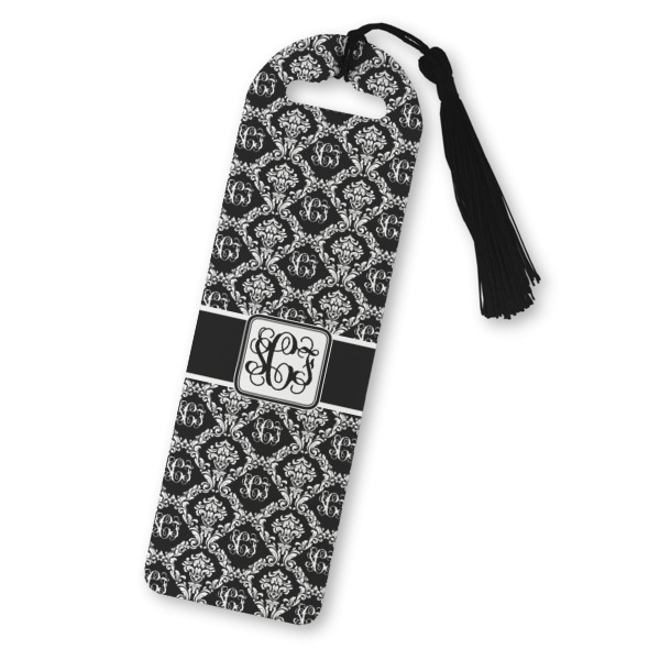 Custom Monogrammed Damask Plastic Bookmark