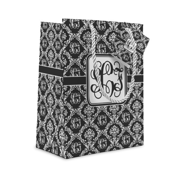 Custom Monogrammed Damask Gift Bag