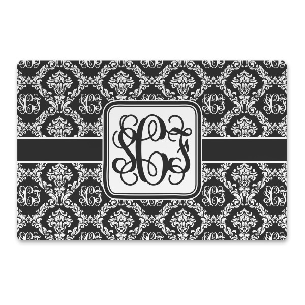 Custom Monogrammed Damask Large Rectangle Car Magnet