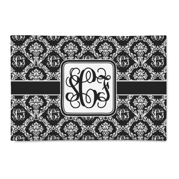 Custom Monogrammed Damask 2' x 3' Indoor Area Rug